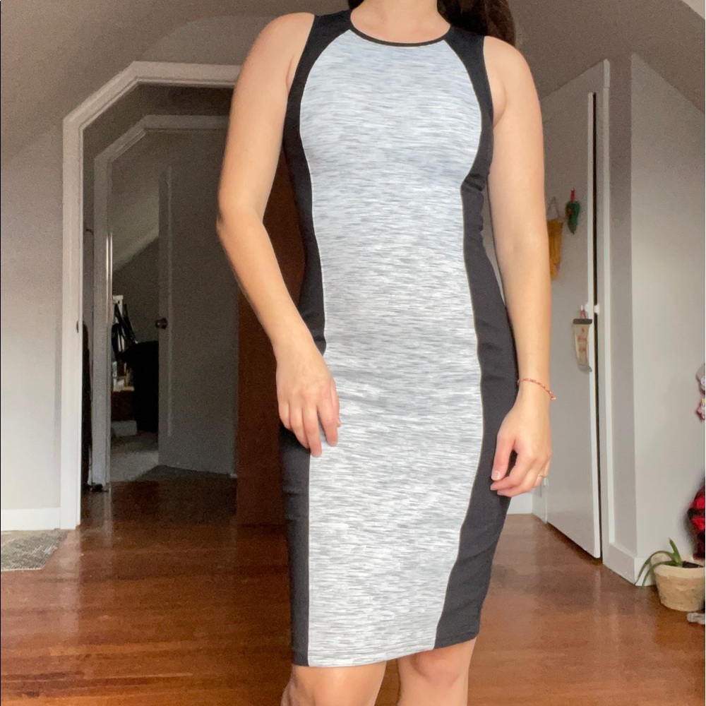 Athleta Grey and Black Dress